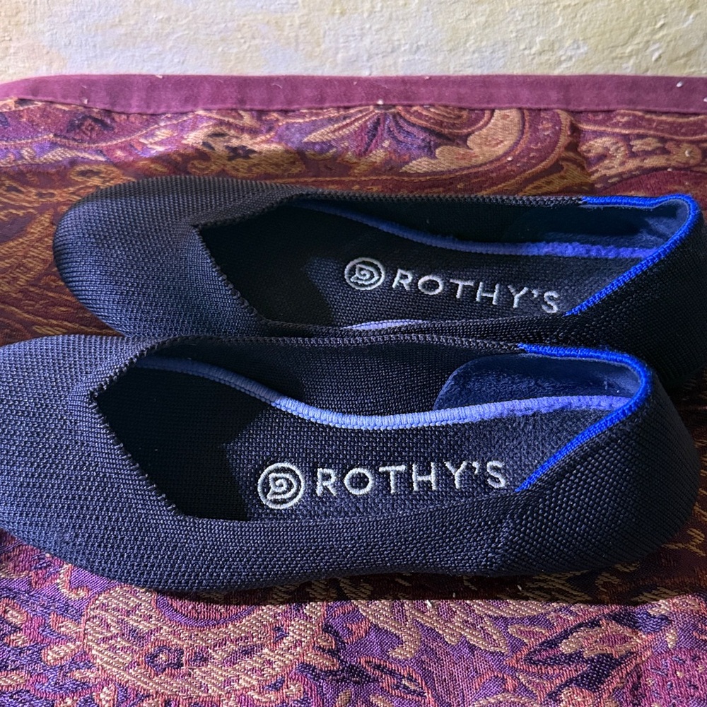 Rothy's Black and Blue Women's Flats - Picture 3 of 6